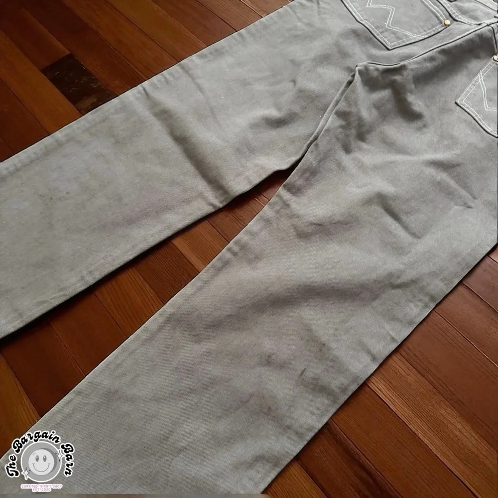 Wrangler 13MWZ Gray Work Jeans 33x36 Cowboy Cut Original Fit Vintage Mexico - Picture 4 of 7